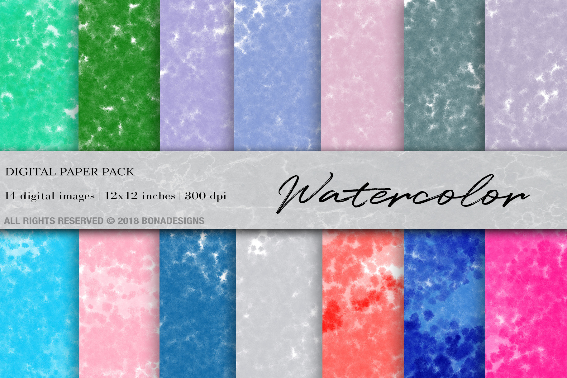 Watercolor Digital Paper, Background, a Texture Graphic by BonaDesigns
