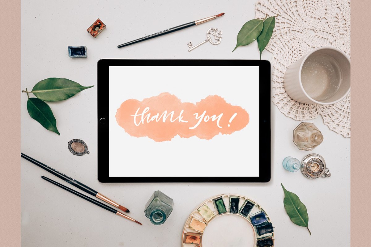 IPad Pro Watercolor Photo Mockups, an iPad Mockup by Letter Elfa Studio (Photo 9 of 9)