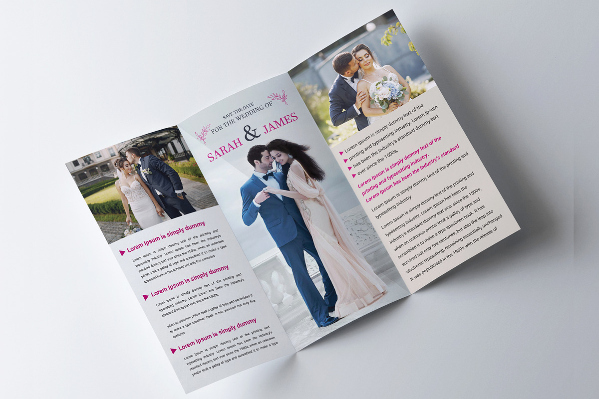 Wedding Program Trifold Brochure, a Brochure Template by AfzaalGraphics (Photo 3 of 4)