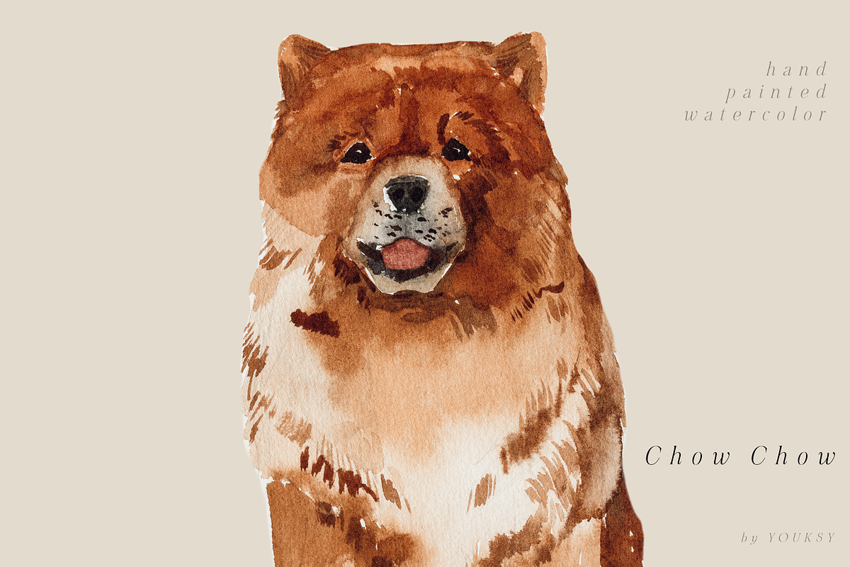 Dod Breeds - watercolor set, an Animal Illustration by Youksy (Photo 5 of 18)