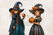 Dark Fantasy Halloween witches, a Seasonal Illustration by ThatsDesignArt (Thumbnail 13 of 17)