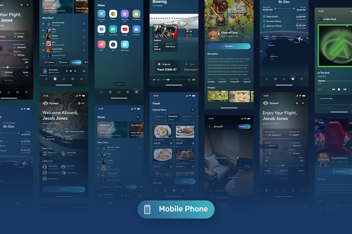 Flyment - SAAS Entertainment UI Kit, an UI Kit Template by Agensip Design Agency (Photo 8 of 10)