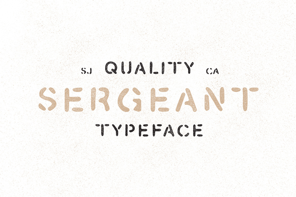 Sergeant - Hand Drawn Stencil Font