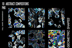 3D Abstract Dispersion Glass