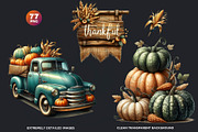 Rustic Harvest Fall clipart set, a Seasonal Illustration by ThatsDesignArt (Thumbnail 3 of 10)