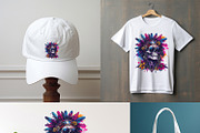 Skull wearing feathered headdress, a Person Illustration by yod67 (Thumbnail 3 of 10)