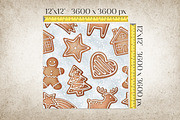 Gingerbread Christmas Pattern, a Pattern Graphic by Kreeya Art Shop (Thumbnail 10 of 14)
