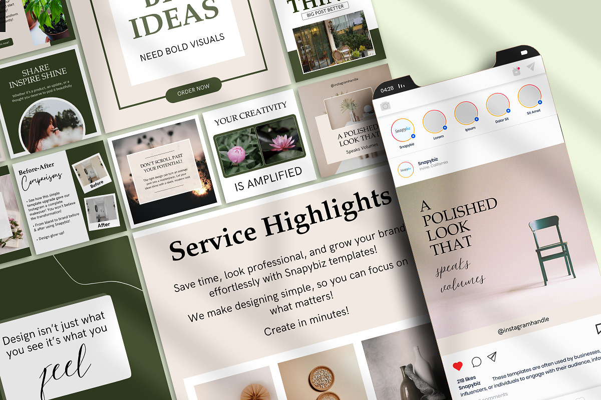 Modern Instagram Canva Post Template preview 5