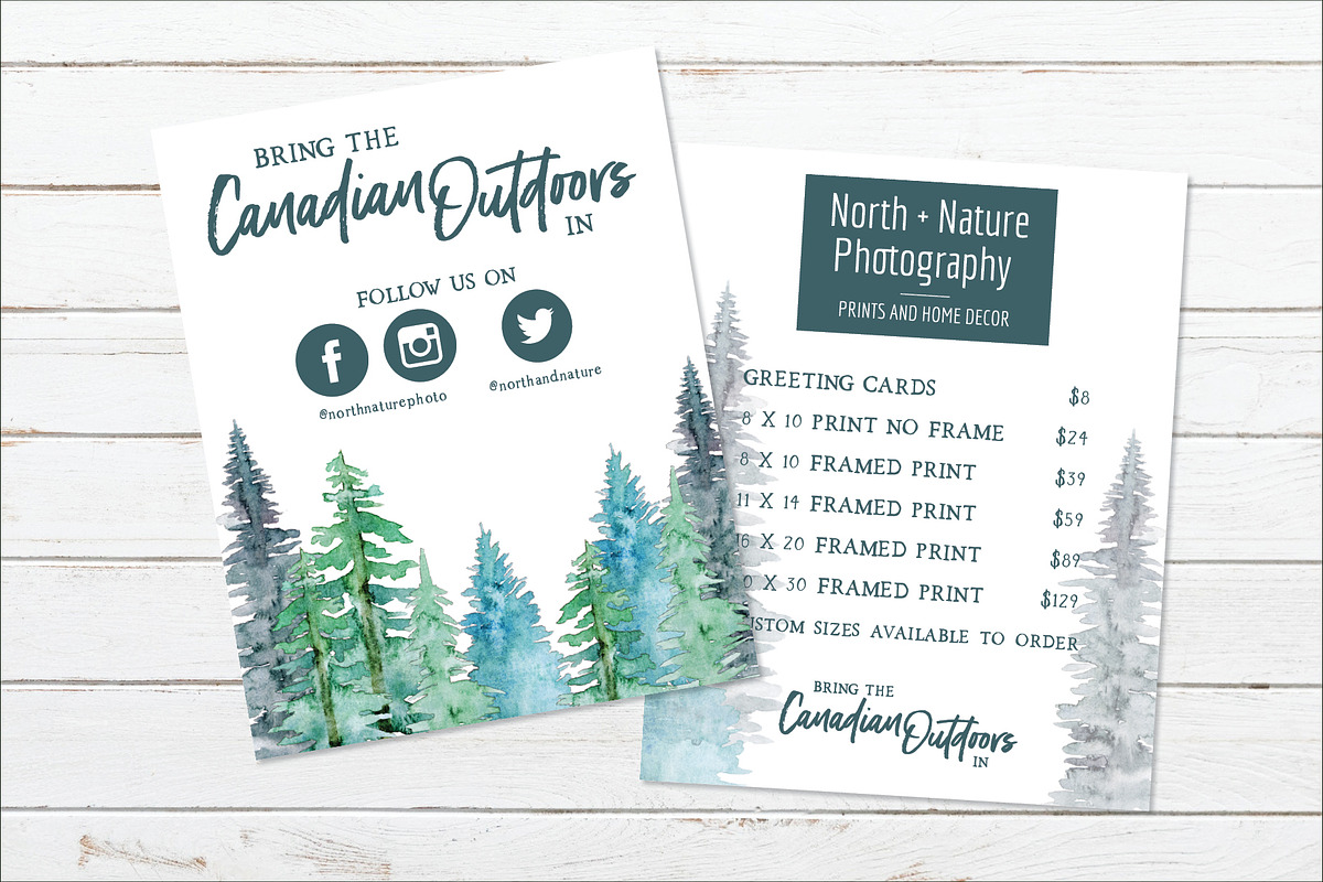 Watercolor Pine Trees, an Illustration by CatBoneDesign (Photo 3 of 4)