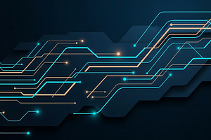 Abstract circuit board design with, a Technology Photo by Artonix