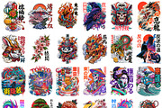 500+ Japanese T-Shirt Designs Bundle, a Decorative Illustration by Selenique Studio (Thumbnail 15 of 16)