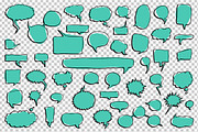 46 Hand Drawn Speech Bubbles Pack, an Illustration by Mantas Bac (Thumbnail 3 of 5)