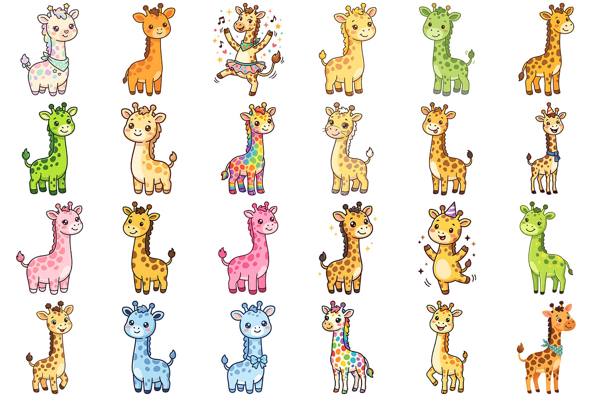 Cute Giraffe Clipart, an Animal Illustration by Forhadx5 (Photo 3 of 8)