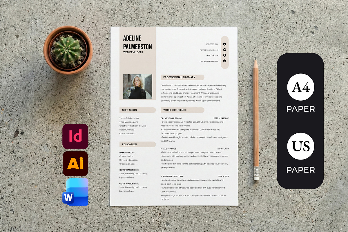 Clean Resume, a Resume Template by SmmrDesign (Photo 1 of 5)