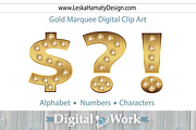 Gold Marquee Digital Clip Art, an Object Graphic by Leska's Digitals (Thumbnail 3 of 3)