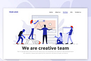 Flat Design Landing page templates, a Person Illustration by Creative Graphics (Thumbnail 3 of 12)