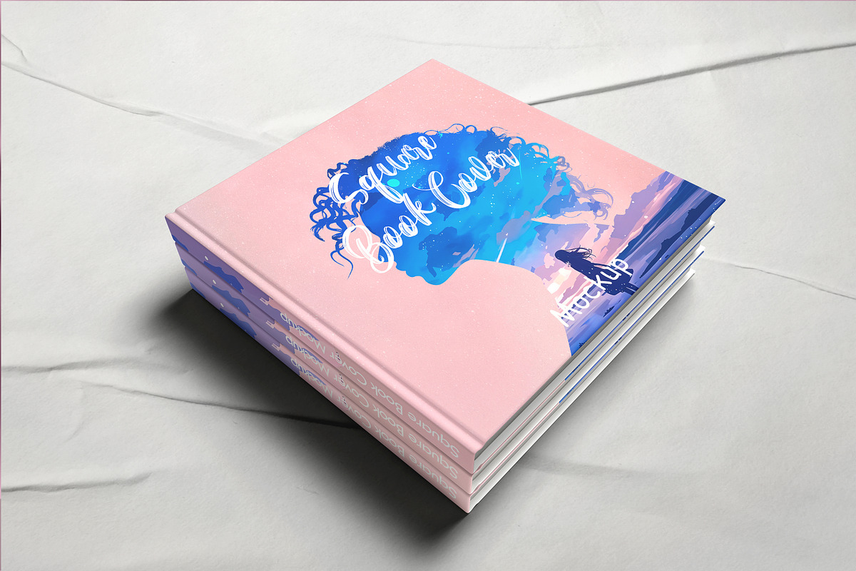 Square Book Cover Mockups, a Books & Magazine Mockup by Defa Visual (Photo 6 of 9)