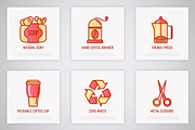 Zero Waste | 16 Thin Line Icons Set, an Outline Icon by Alex Blogoodf (Thumbnail 5 of 9)