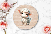 Watercolor Cute Baby Sheep Clipart, an Illustration by CraftArtStudio (Thumbnail 4 of 5)