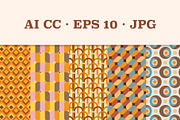 10 Funky Vintage Patterns, a Pattern Graphic by Minkina (Thumbnail 2 of 5)
