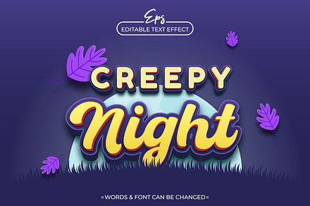 Creepy Night Text Effect
