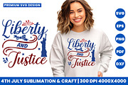 4th of July Liberty and Justice SVG, an Object Graphic by Creative Arslan (Thumbnail 1 of 3)