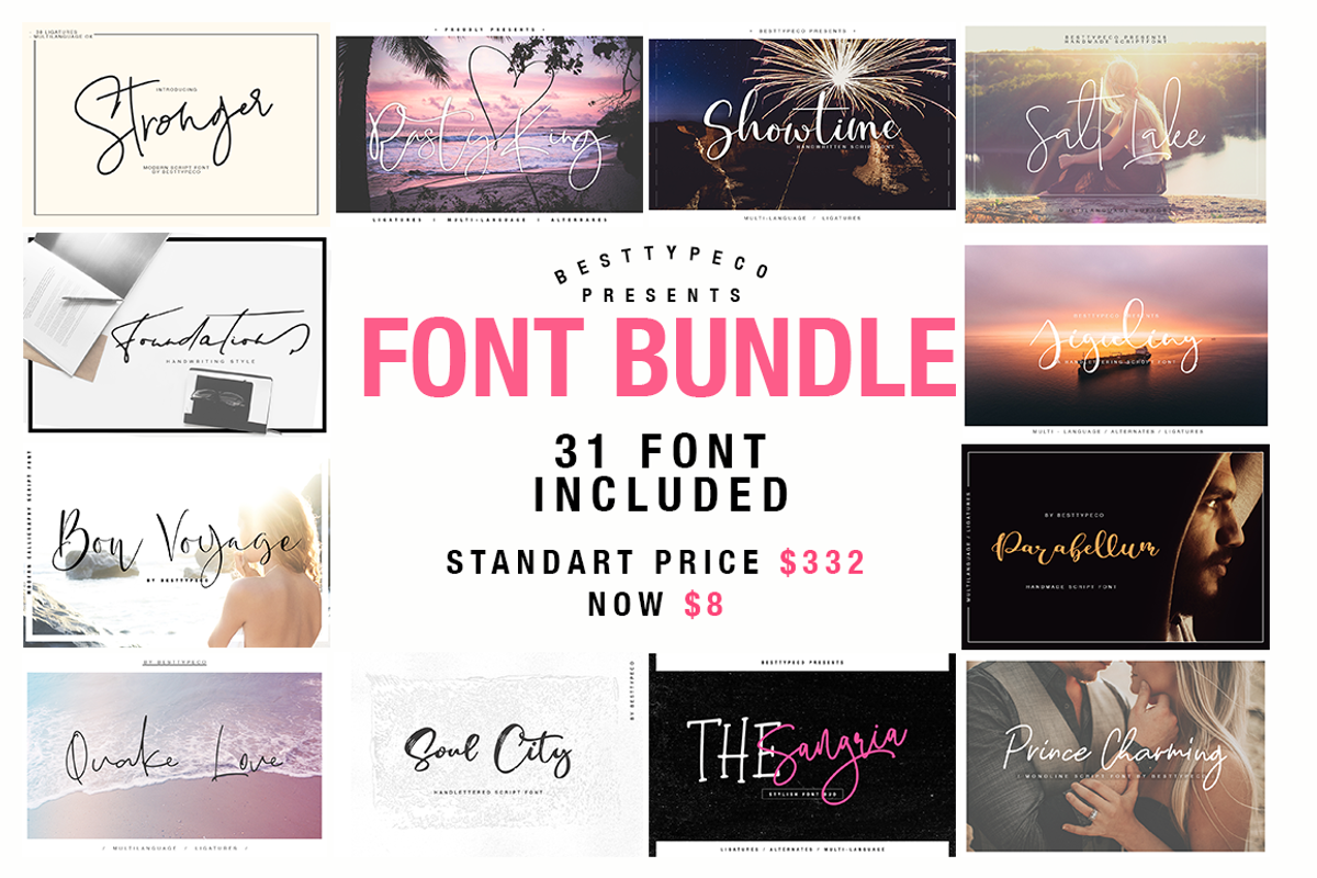 "Sale" BIG SALE 31 IN 1 FONT BUNDLE