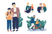 Happy parenting, families set, an Education Illustration by Good Studio (Thumbnail 3 of 5)