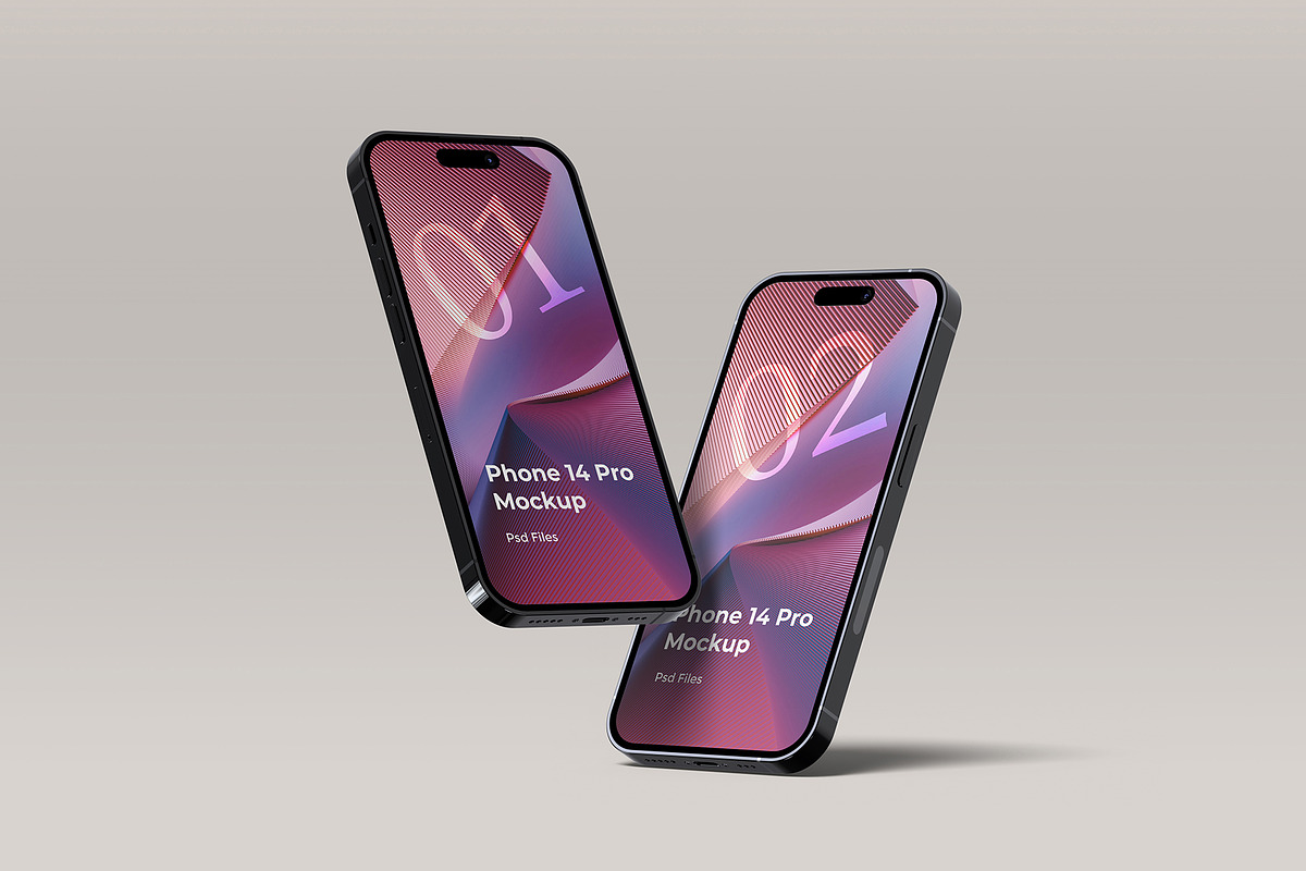 iPhone 14 Pro Mockup, an iPhone Mockup by graphicpages (Photo 11 of 18)