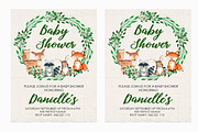 Woodland Animals Baby Shower, an Invitation Template by mpcprintables (Thumbnail 2 of 3)