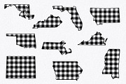 50 States SVG Bundle - Buffalo Plaid, an Illustration by OldMarket Designs (Thumbnail 2 of 12)