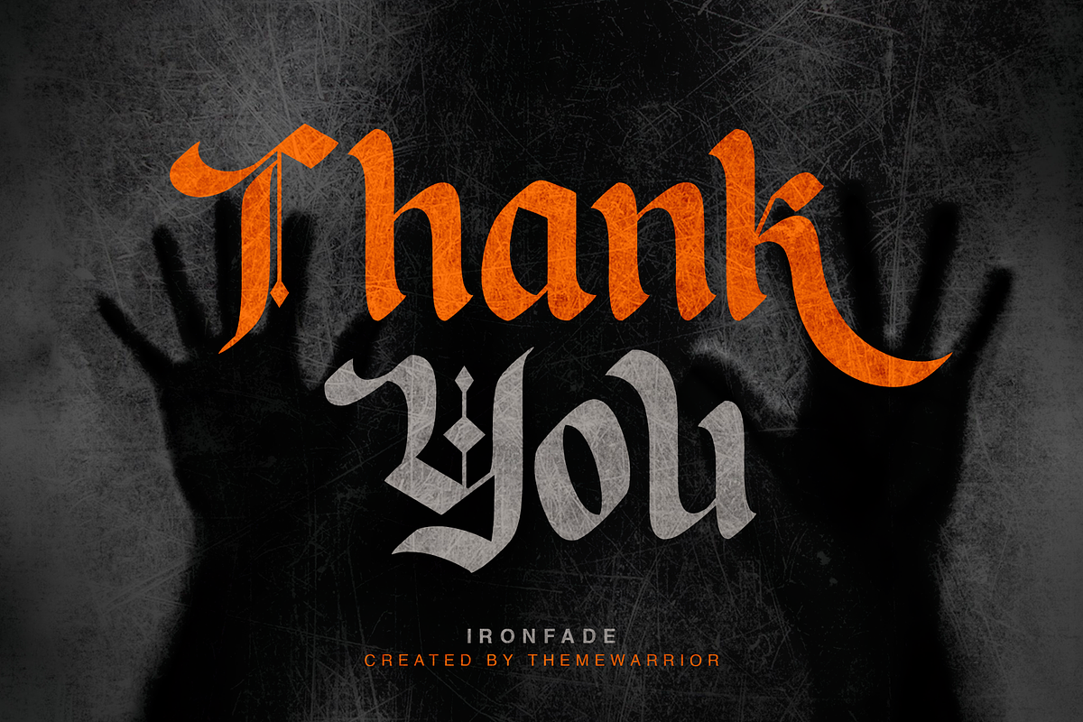 Ironfade - Blackletter Font, a Blackletter Font by themewarrior (Photo 10 of 10)