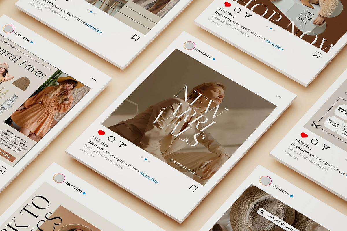 Ecommerce Instagram Templates, a Social Media Template by SwitzerShop (Photo 4 of 6)
