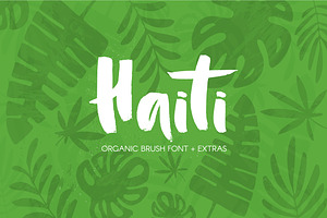 Haiti Organic Brush Font Extras