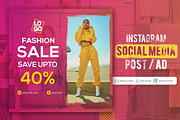Fashion Sale Instagram Ad Post PSD, a Social Media Template by zokamaric (Thumbnail 1 of 2)