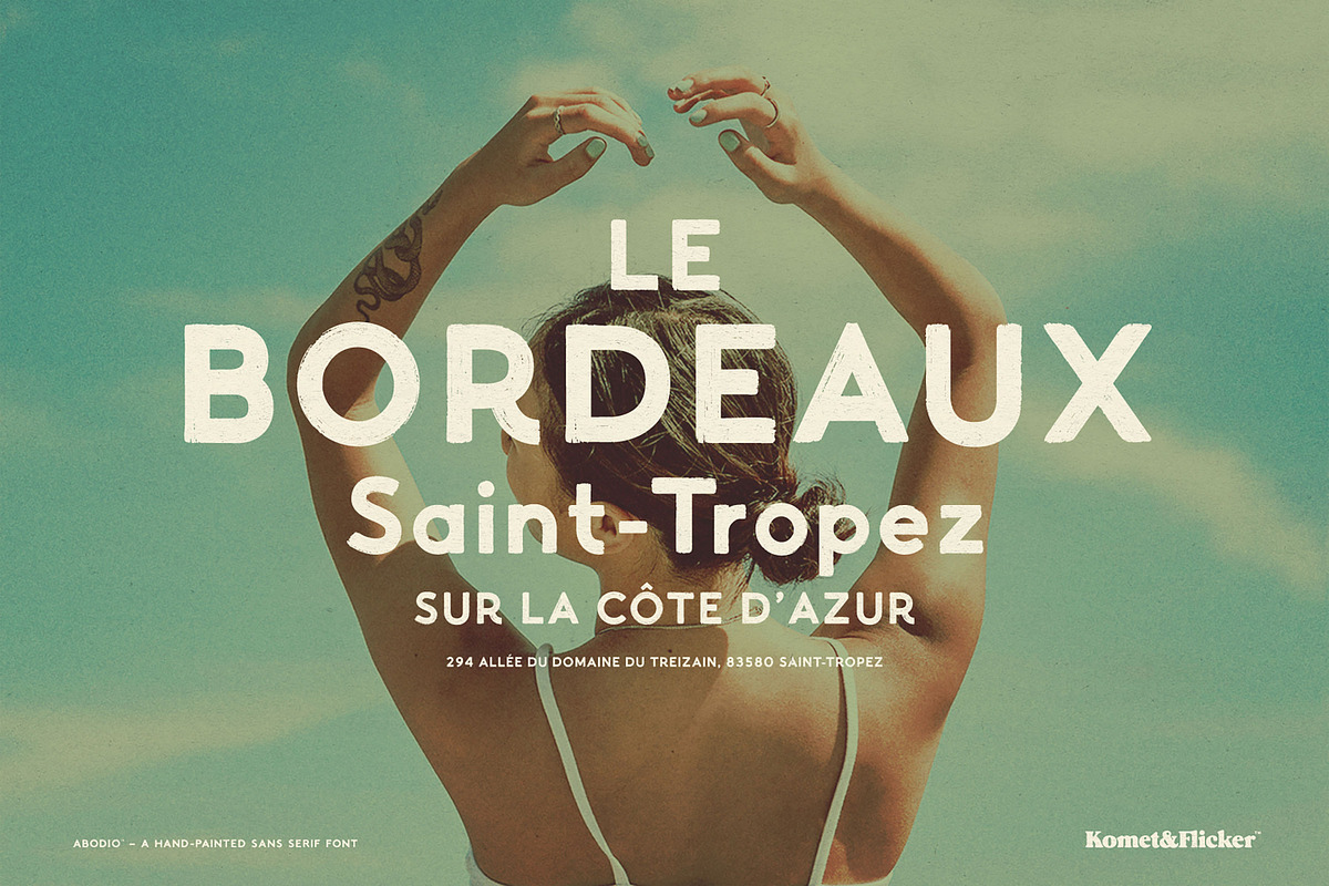 Abodio - A Hand-Painted Font, a Sans Serif Font by Komet & Flicker (Photo 4 of 14)