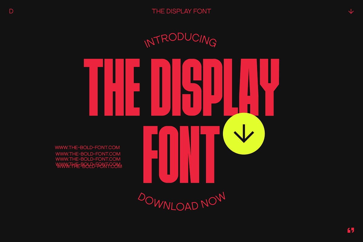 THE DISPLAY FONT, a Font by THE BOLD FONT. (Photo 1 of 9)