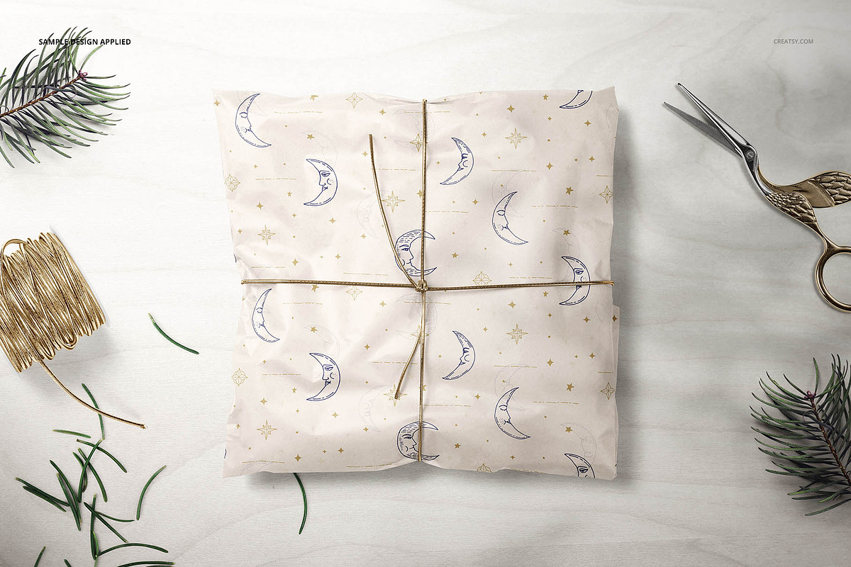 Gifts Wrapping Tissue Paper Mockup, a Packaging Mockup by creatsy5 (Photo 12 of 24)