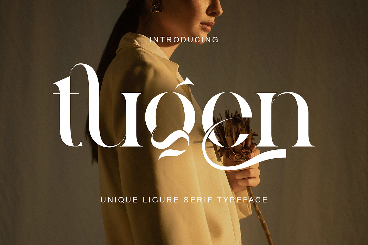 Tugen ligature serif typeface, a Serif Font by yaqublekker (Photo 1 of 9)