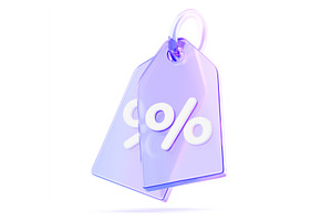 3d glass holographic transparent, a Finance Illustration by Marozhkastudio