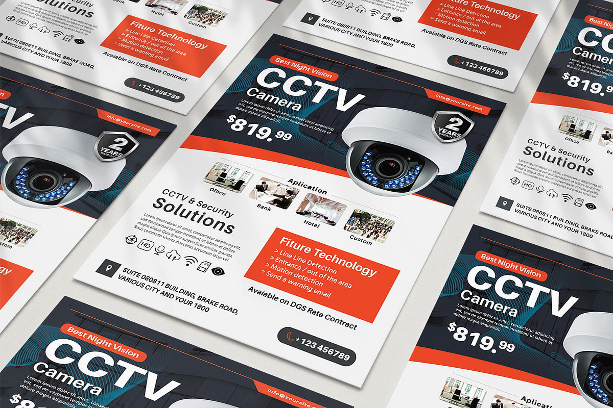 CCTV Product Flyer Template, a Flyer Template by jobnabru (Photo 1 of 2)