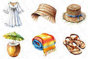 Watercolor Boho Summer Fashion Coast, an Illustration by DreamPrint404 (Thumbnail 4 of 6)