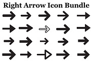 Right Arrow Icon Bundle, an Icon by Artivon (Thumbnail 1 of 10)