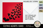 Flying Hearts Card SVG Cutting File, an Invitation Template by Clikchic Designs (Thumbnail 3 of 5)