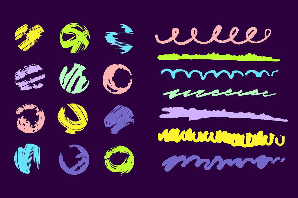 Hand Drawn Abstract Marker Strokes, an Object Graphic by Olena Halahan (Photo 2 of 4)