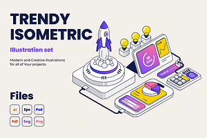 Business Isometric Illustration set, an Object Illustration by Creative Graphics