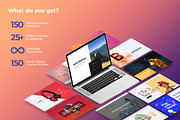 150 Hero Website Headers, an UI Kit Template by KL-Webmedia (Thumbnail 2 of 5)
