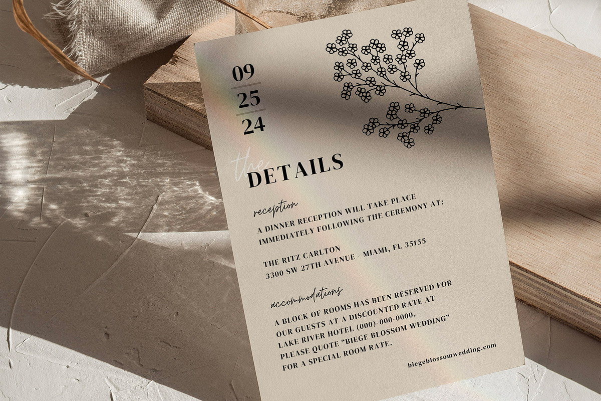 Biege Invitation Canva Template, an Invitation Template by microstd (Photo 3 of 6)