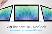 Apple MacBook 2015 Mockup, a Mac Mockup by RadekBroz (Thumbnail 1 of 6)