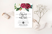 Floral Wedding Invitation Template, an Invitation Template by ShineOnWedding (Thumbnail 2 of 8)